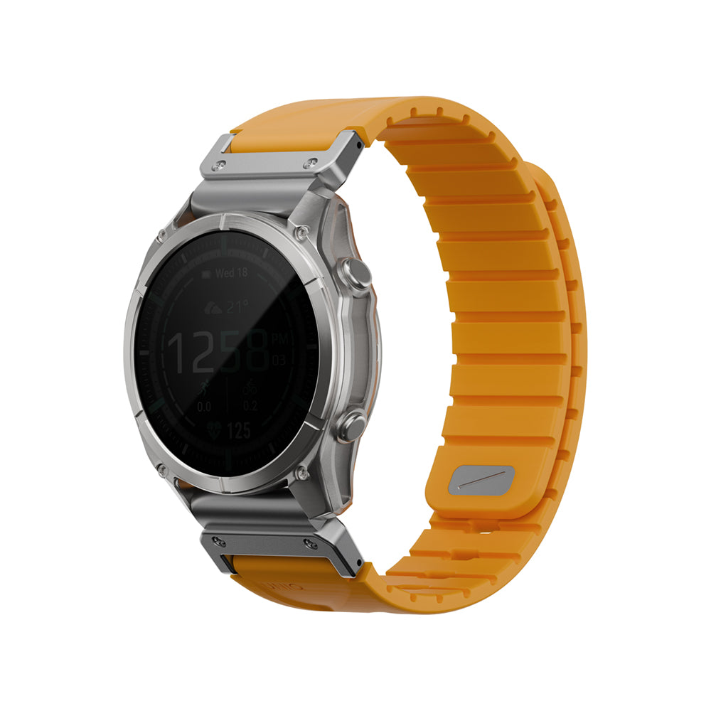 UNIQ 新加坡 Fluo Garmin可拆式矽膠錶帶 22mm 橘色