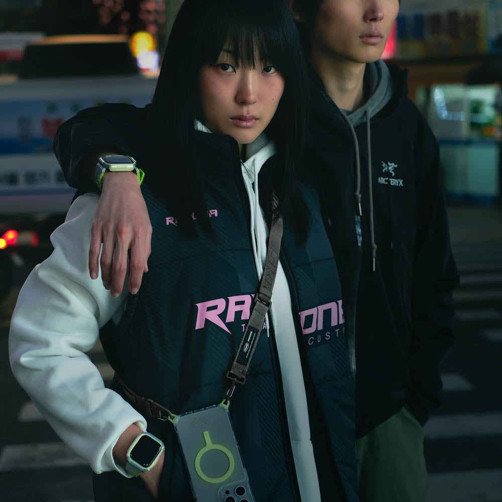 Gemini Apple Watch 雙色矽膠磁吸錶帶 夜光組