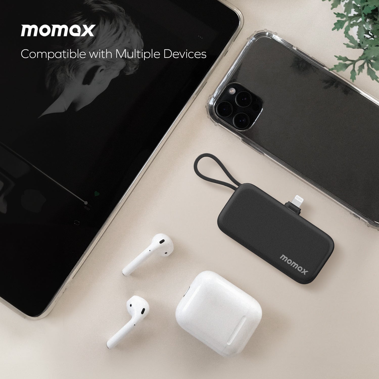 1-Power Mini MFi 5000mAh 迷你帶線行動電源