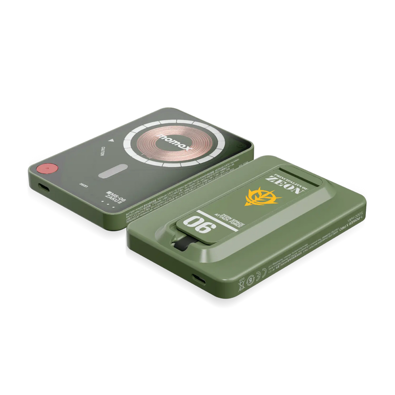 機動戰士鋼彈Gundam聯名 1-Power X Pro 5000mAh 磁吸內建USB-C線行動電源-附支架｜CCC 認證 & WH 標示