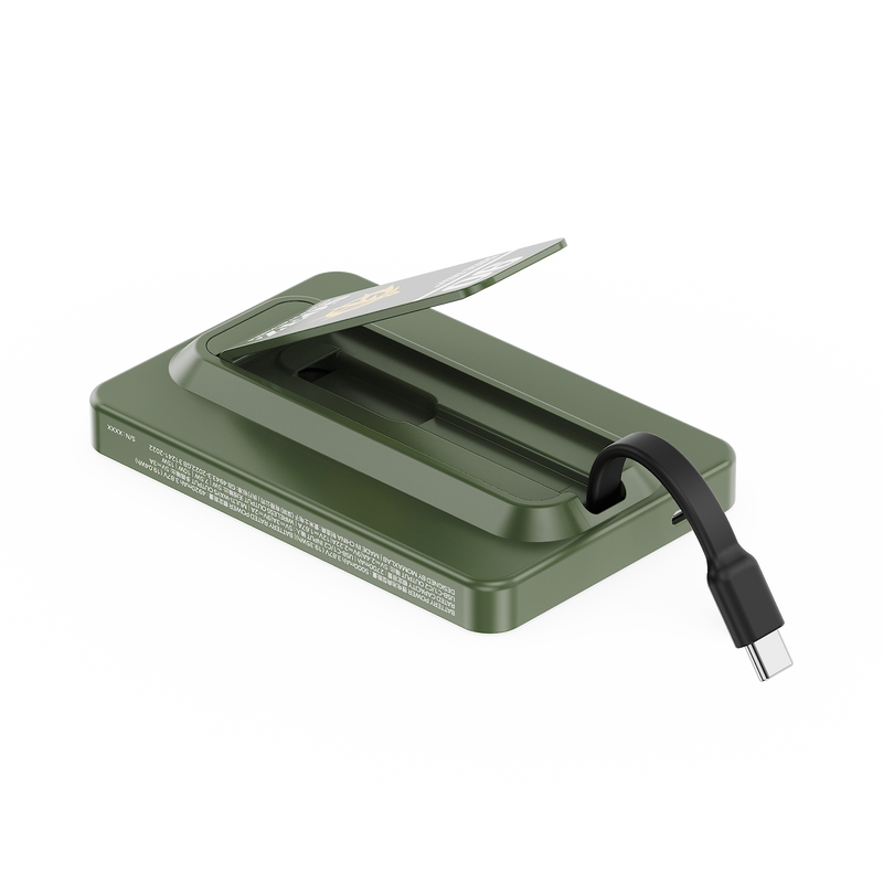 機動戰士鋼彈Gundam聯名 1-Power X Pro 5000mAh 磁吸內建USB-C線行動電源-附支架｜CCC 認證 & WH 標示