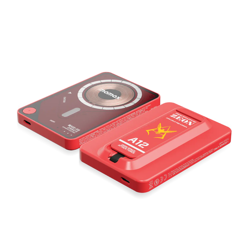 機動戰士鋼彈Gundam聯名 1-Power X Pro 5000mAh 磁吸內建USB-C線行動電源-附支架｜CCC 認證 & WH 標示