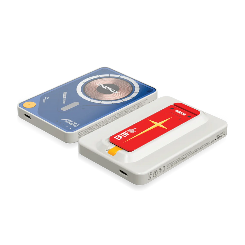 機動戰士鋼彈Gundam聯名 1-Power X Pro 5000mAh 磁吸內建USB-C線行動電源-附支架｜CCC 認證 & WH 標示