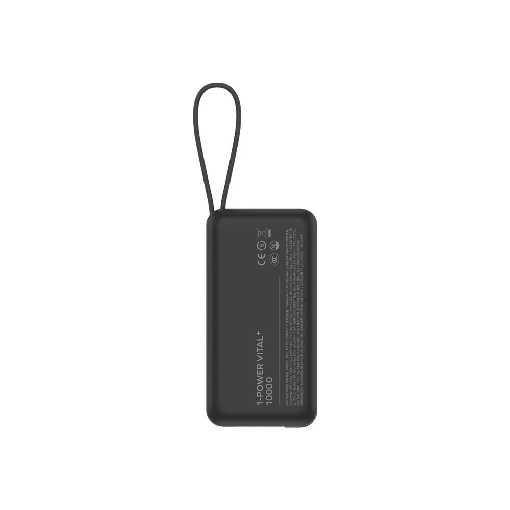 1-Power Vital+ 10000mAh 雙內建 USB-C 線行動電源｜CCC 認證 & WH 標示