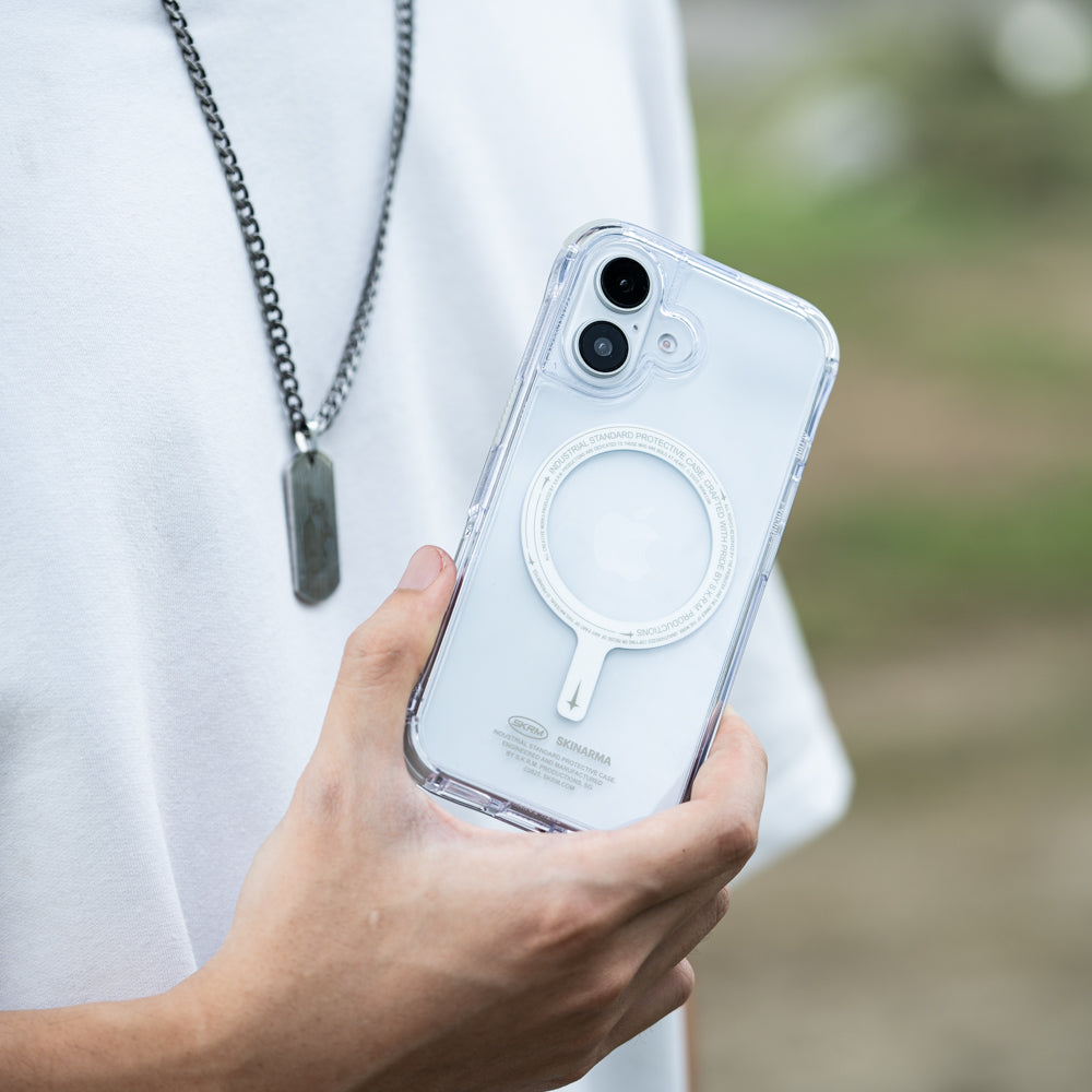 Saido 低調風格磁吸防摔手機殼 附掛繩環 iPhone 16 系列