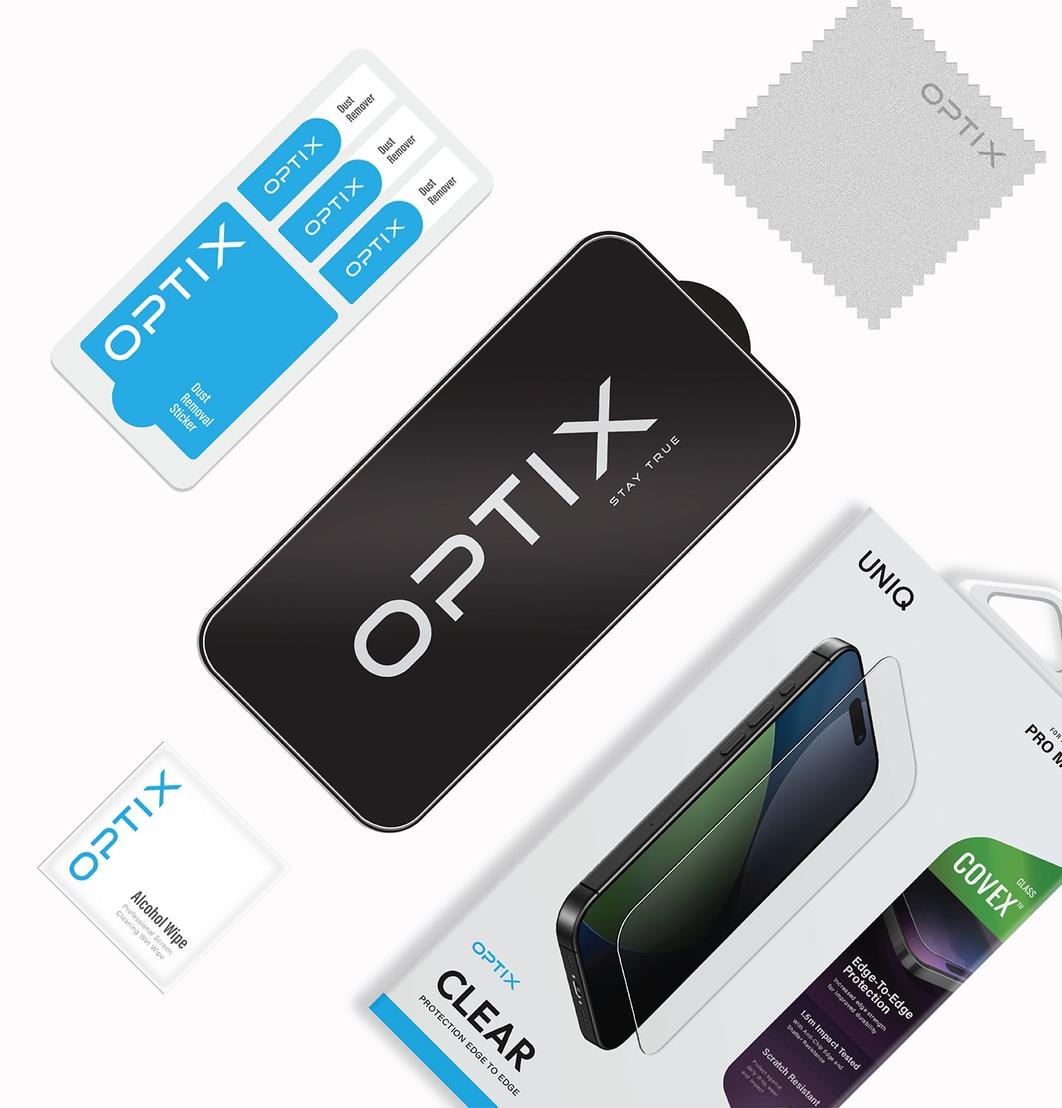 OPTIX Clear 半版高清透9H玻璃保護貼 透明 iPhone 17 系列