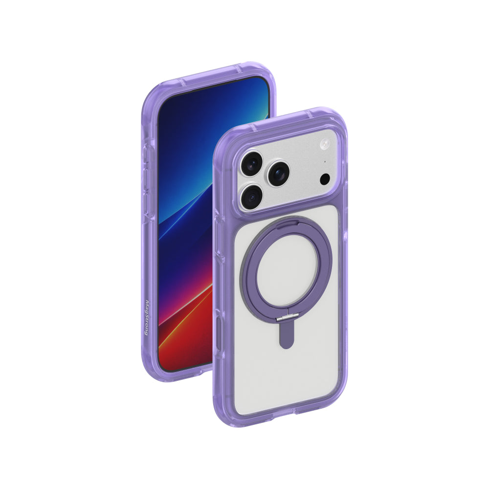 MagStrong 360度旋轉支架泡泡殼 iPhone 17 系列 紫色 ｜亞瑟3C生活