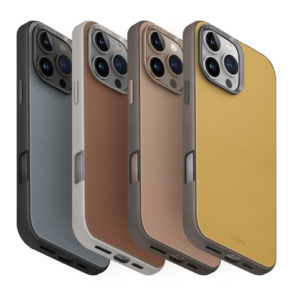 UNIQ 耐刮皮革磁吸手機殼 iPhone 16 系列 – 亞瑟3C生活