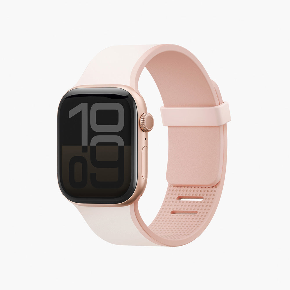 UNIQ 新加坡 Revix 4th Apple Watch 雙色矽膠磁吸錶帶 42 41 40mm 共用款 粉 粉