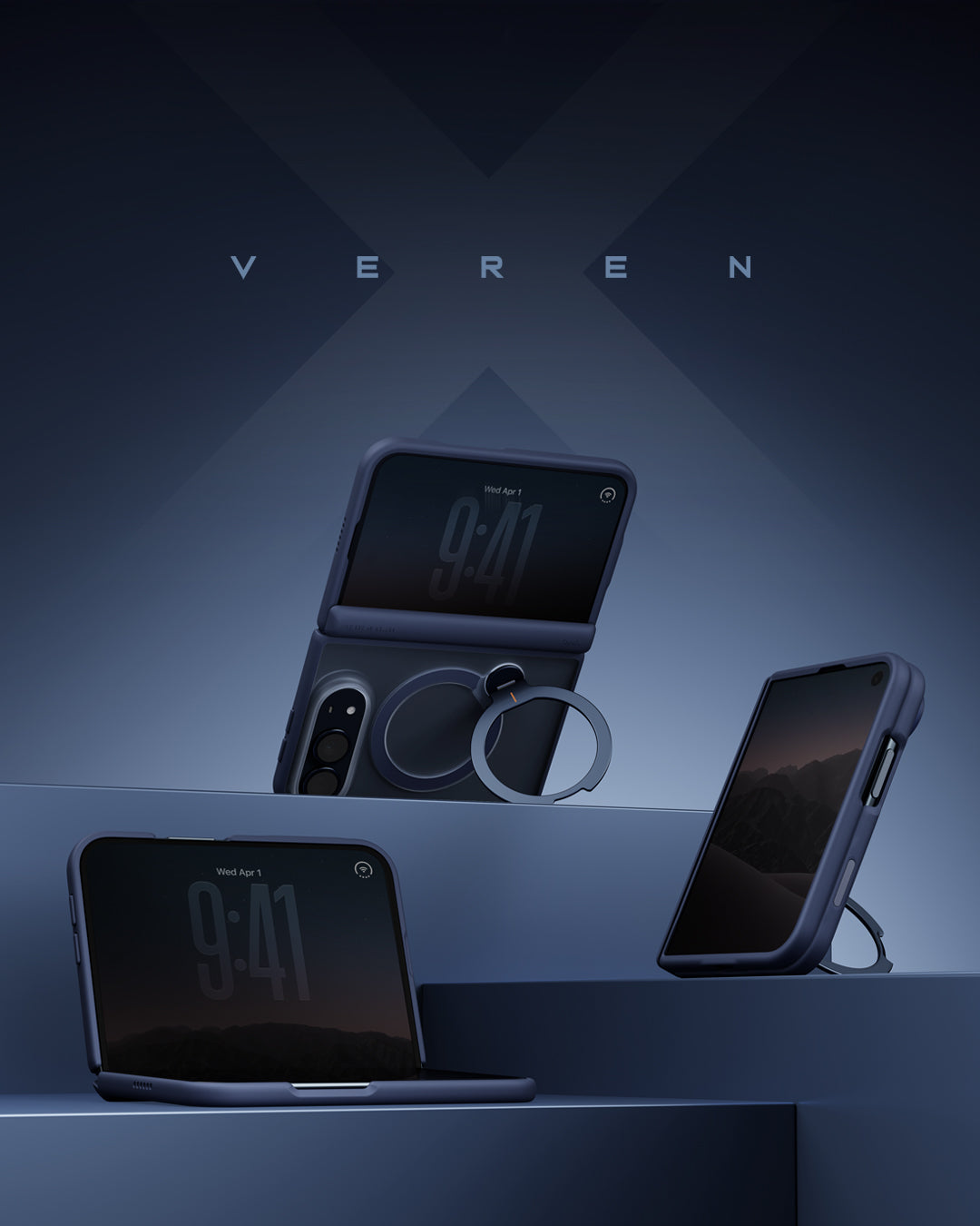 UNIQ 新加坡 Veren X Q型360°支架抗指紋磨砂手機保護殼/手機殼 iPhone Duo 霧白/霧藍 | 預購11月上旬 ｜亞瑟3C生活