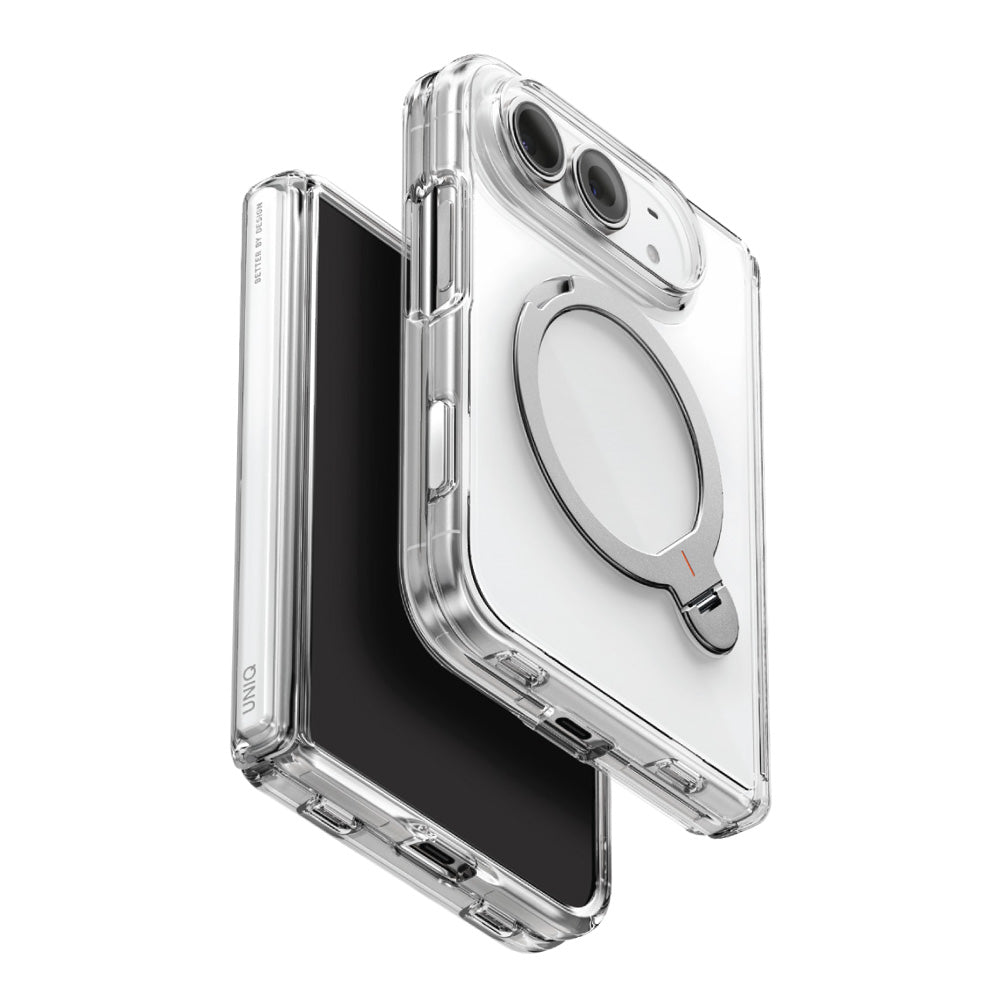 UNIQ 新加坡 Velix 360°雙料防摔磁吸Q型支架手機殼 iPhone Duo 透明 | 預購11月上旬 ｜亞瑟3C生活