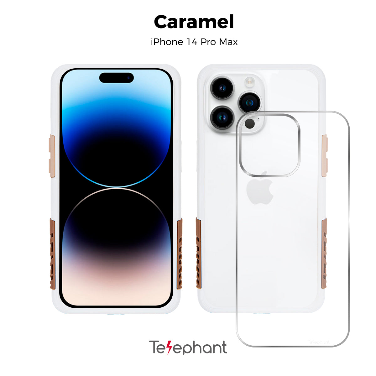 EPI 水波紋抗污防摔手機殼 白焦糖奶茶 iPhone 14  系列
