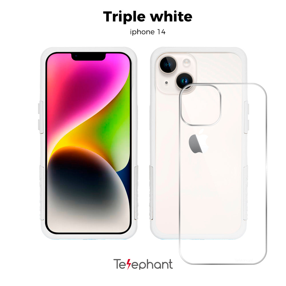 EPI 水波紋抗污防摔手機殼 純白 iPhone 14 系列