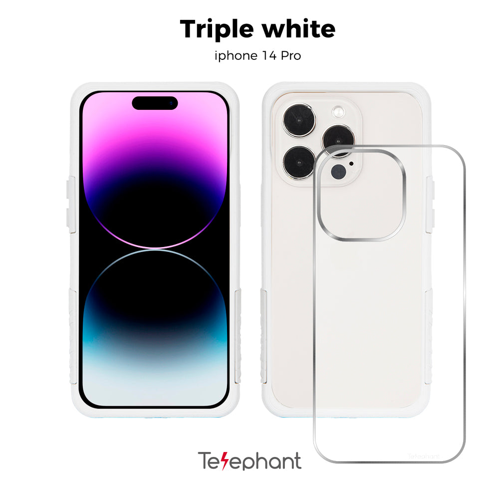 EPI 水波紋抗污防摔手機殼 純白 iPhone 14 系列
