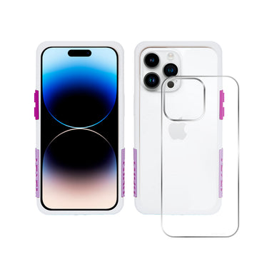 Telephant 太樂芬 EPI 水波紋抗污防摔手機殼 白紫 iPhone 14 / Pro / Plus / Pro Max