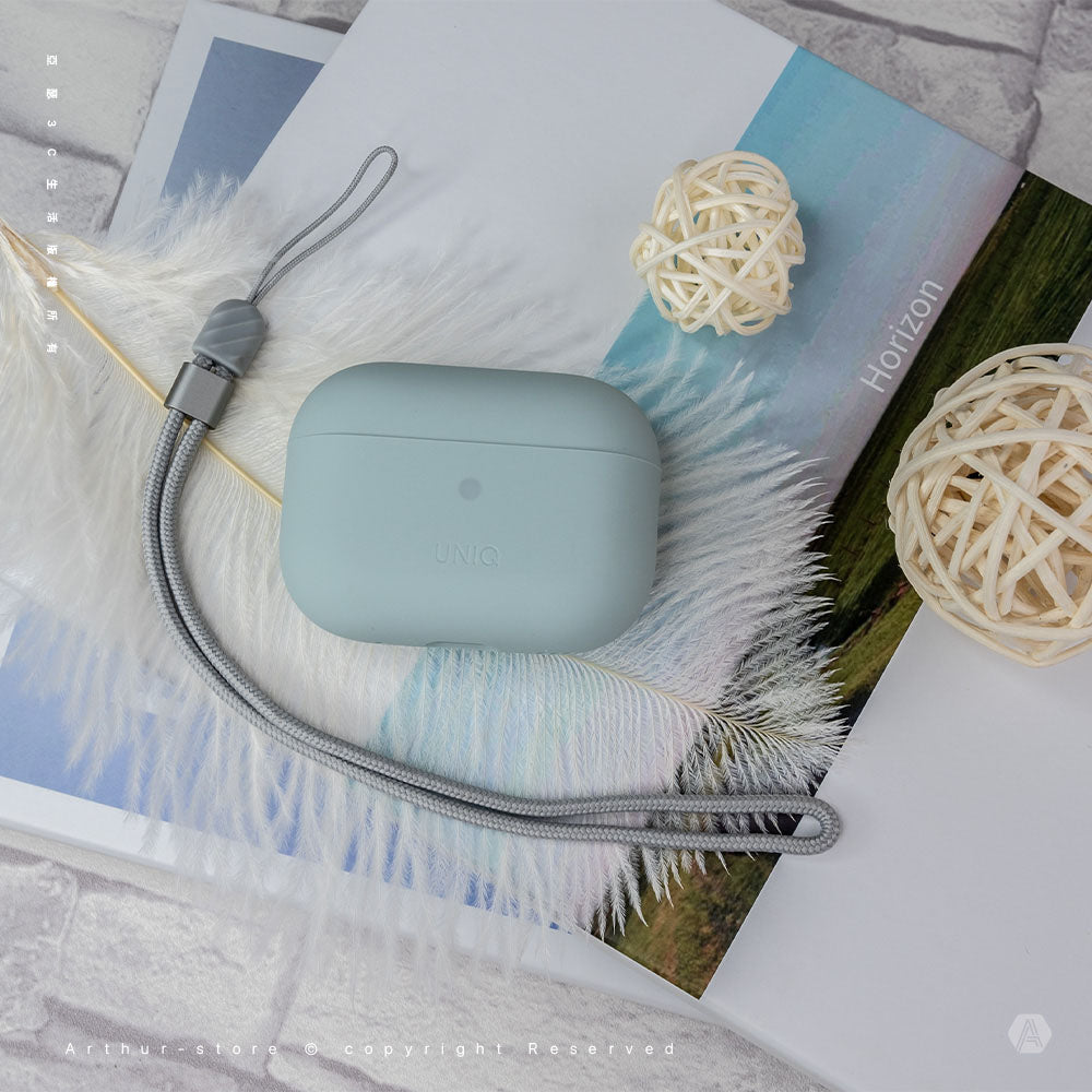 Lino 素色簡約液態矽膠藍牙耳機保護套(附掛繩) AirPods Pro 第2代
