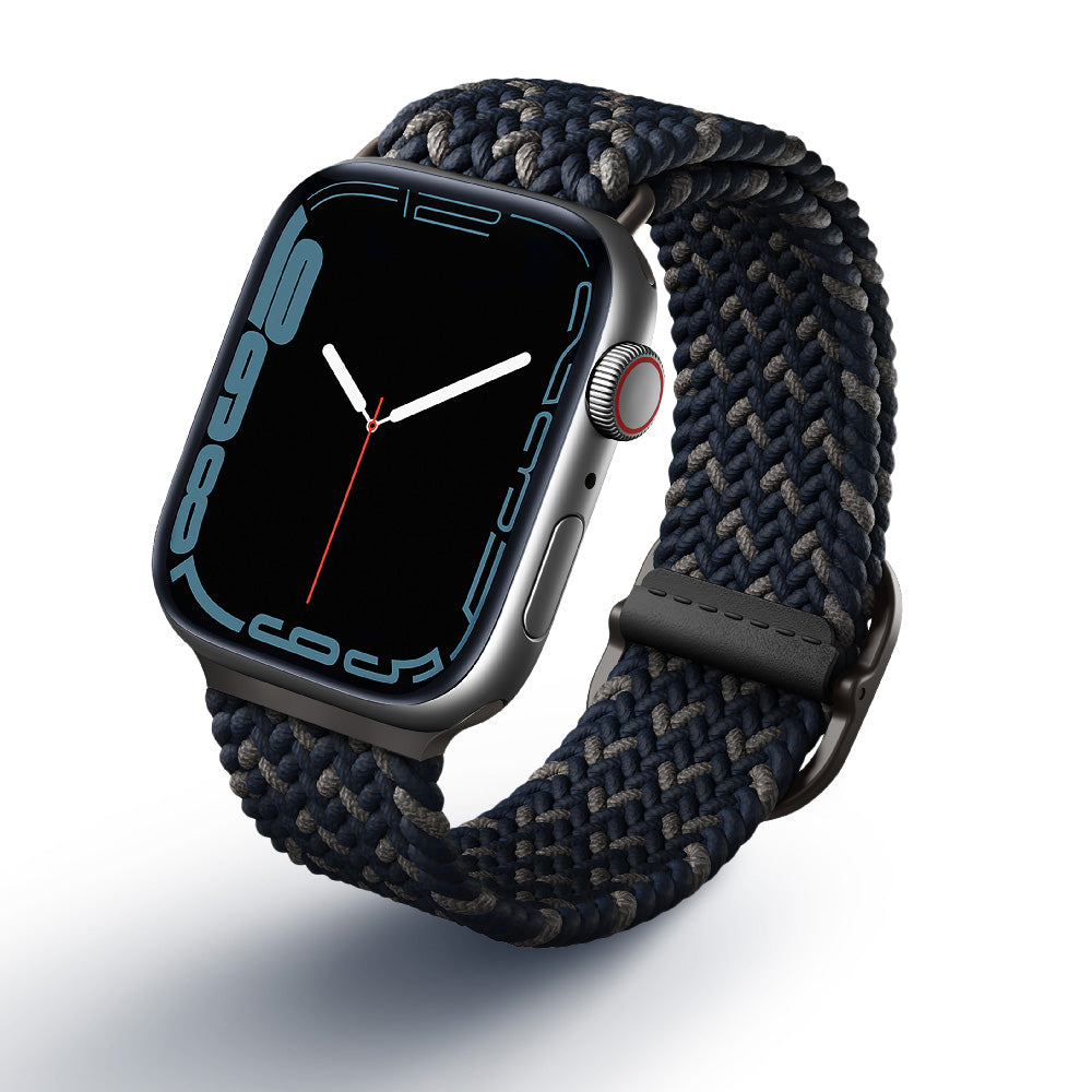 Aspen DE Apple Watch 雙色防潑水高彈力編織單圈錶帶