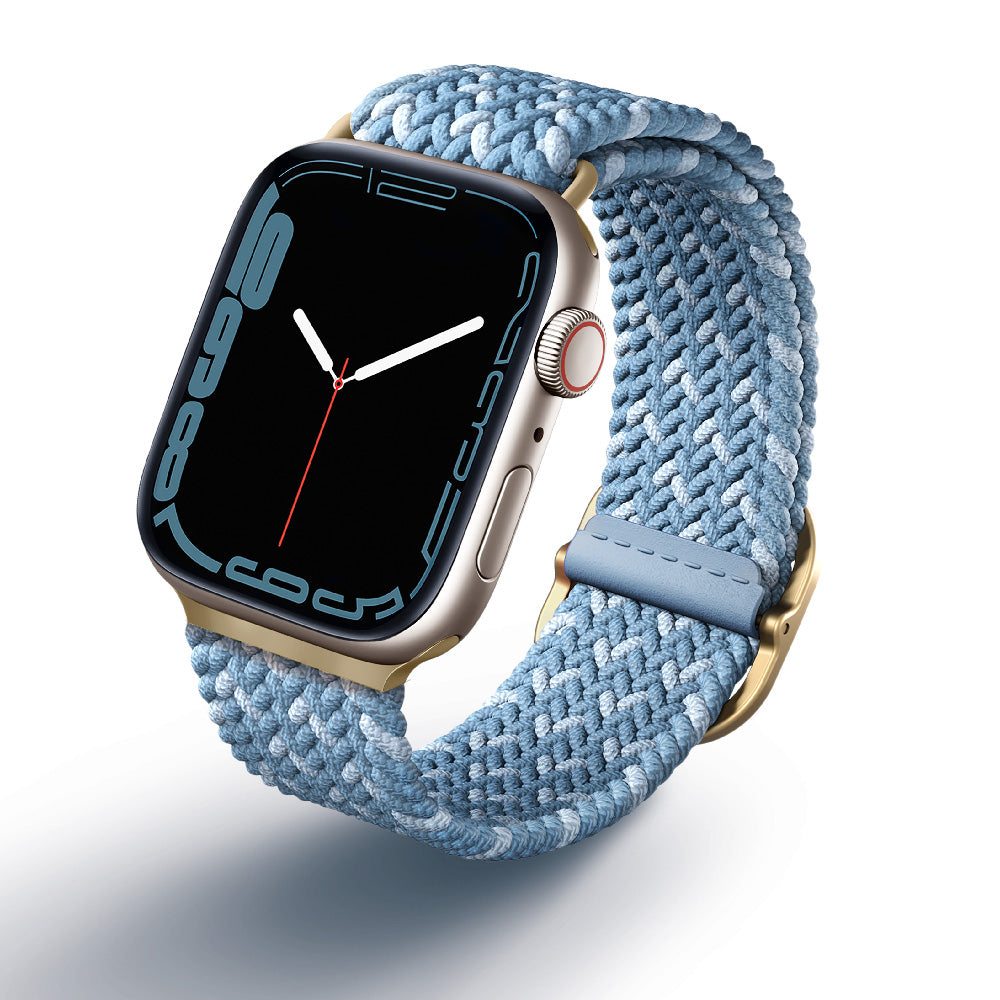 Aspen DE Apple Watch 雙色防潑水高彈力編織單圈錶帶