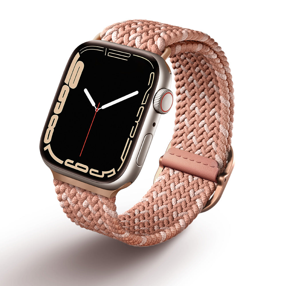 Aspen DE Apple Watch 雙色防潑水高彈力編織單圈錶帶