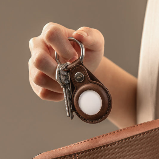 AirTag Domus 皮革鑰匙圈保護套(附雙面保護膜)