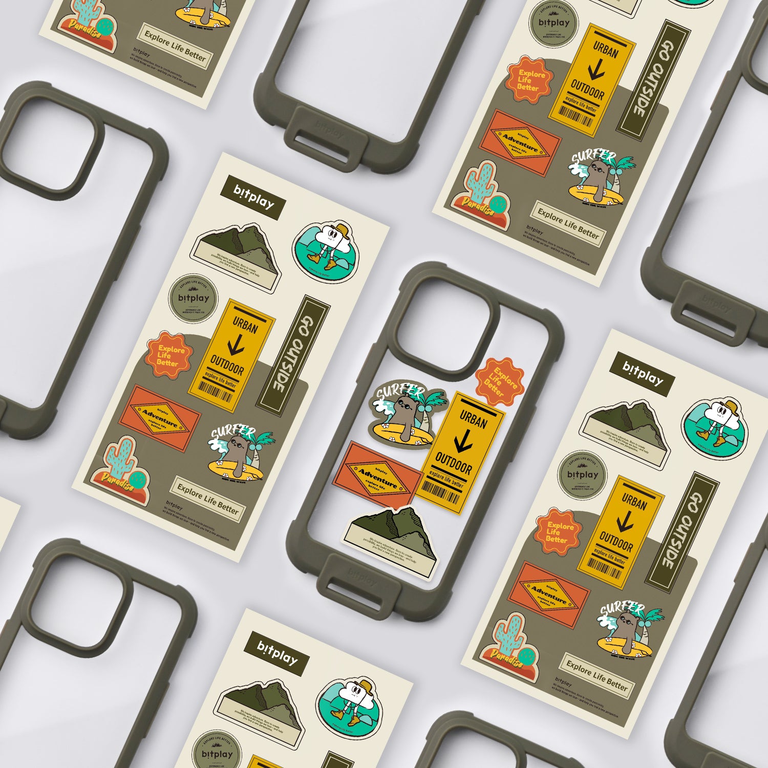 Wander Case 隨行手機殼 卡其綠（附贈貼紙 02 戶外款）iPhone 13 / Pro / Max