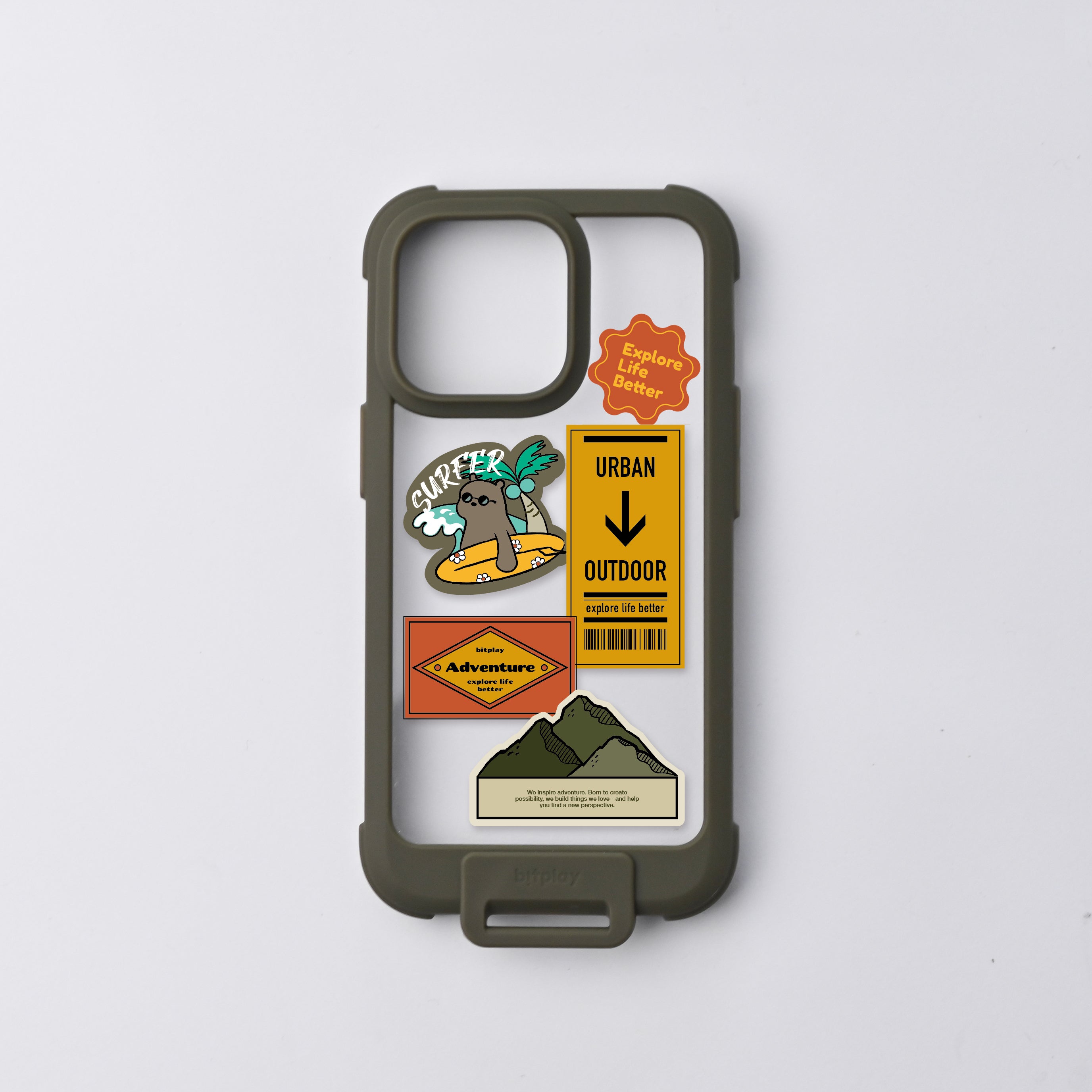 Wander Case 隨行手機殼 卡其綠（附贈貼紙 02 戶外款）iPhone 13 / Pro / Max