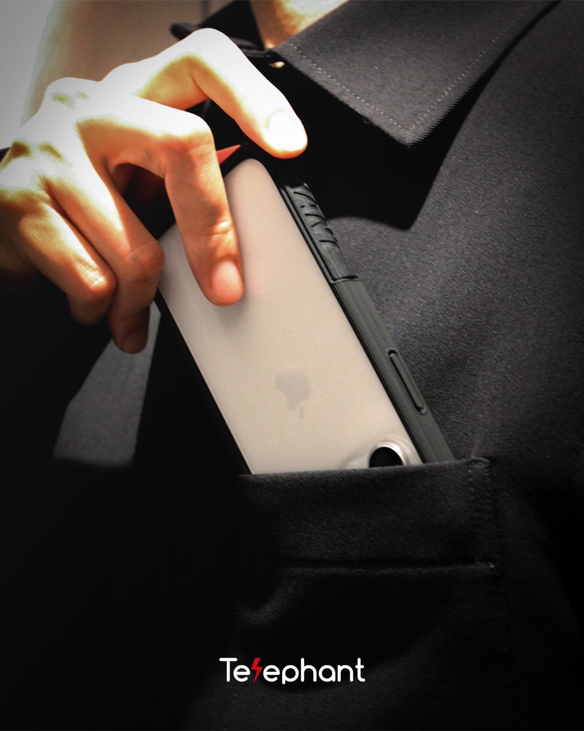 EPI 水波紋抗污防摔手機殼 純黑 iPhone 14 系列