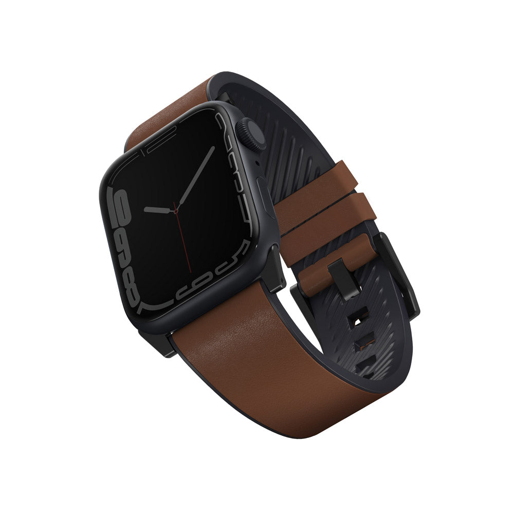 Straden Apple Watch 防潑水皮革矽膠錶帶