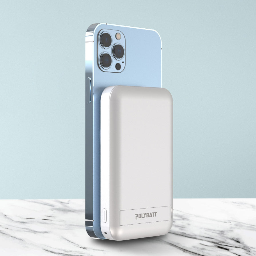 PolyBatt 台灣 10000mAh 磁吸式雙孔無線行動電源 支援磁吸 ｜亞瑟3C生活