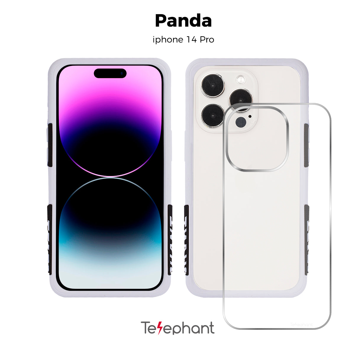 EPI 水波紋抗污防摔手機殼 白熊貓 iPhone 14  系列