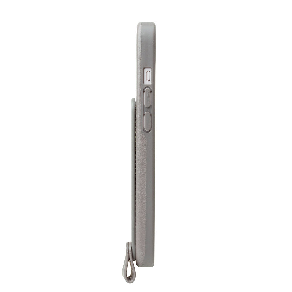 Anello 360 掛繩式皮革手機殼 礫石灰 iPhone 13 / Pro / Max