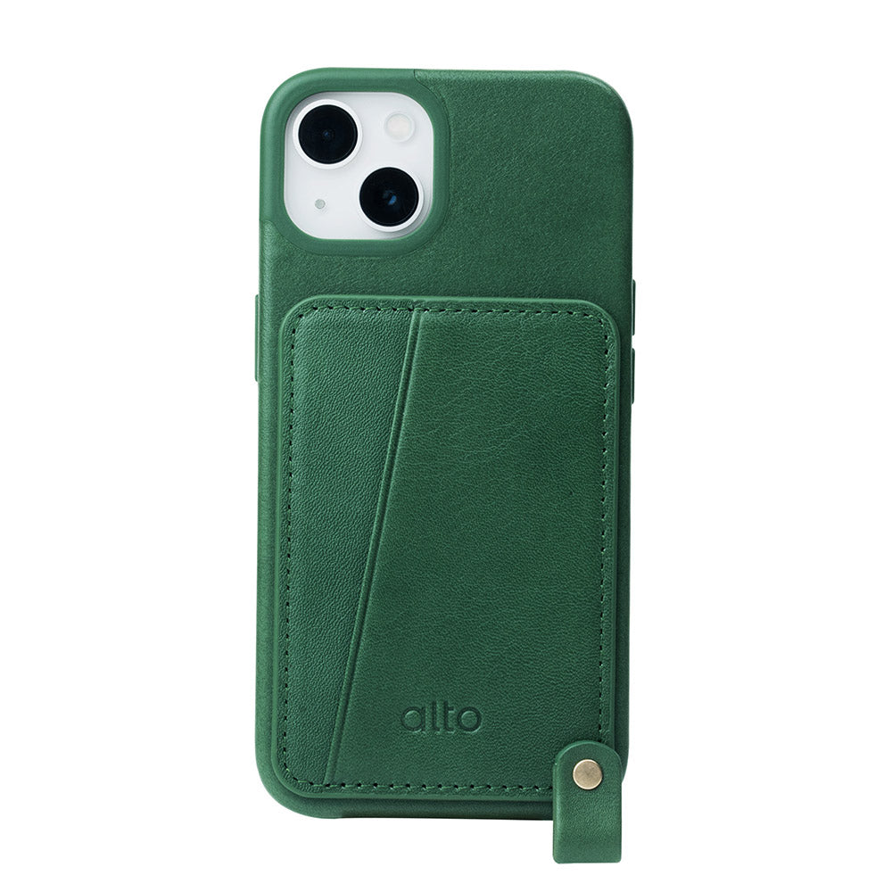 Anello 360 掛繩式皮革手機殼 森林綠 iPhone 13 / Pro / Max