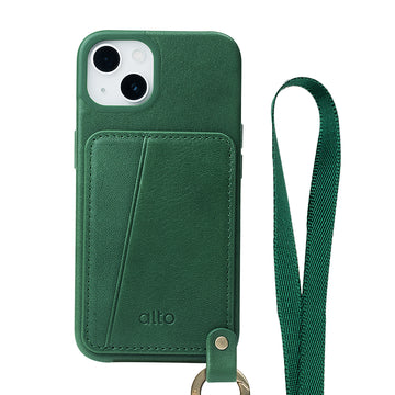 alto Anello 360 掛繩式皮革手機殼 森林綠 iPhone 13 / Pro / Max