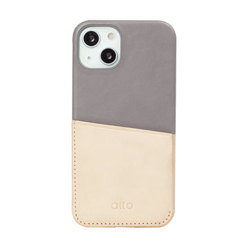 alto Metro 插卡式皮革手機殼 礫石灰/本皮色 iPhone 13 / Pro / Max