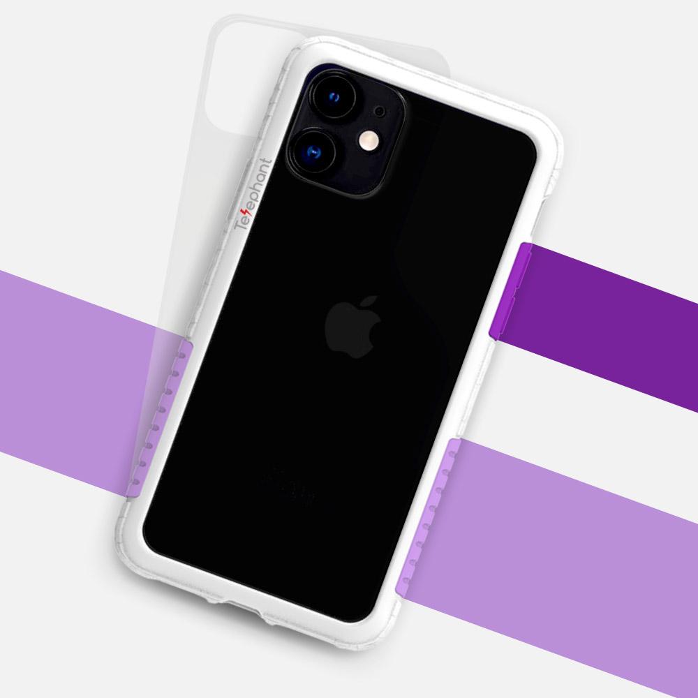 NMDer 抗汙防摔手機殼 白好日紫 iPhone 6 ~ 12 系列